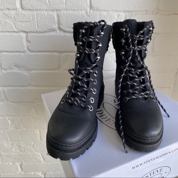NWT Steve Madden Black Boots Size 8 - Picture 7 of 16
